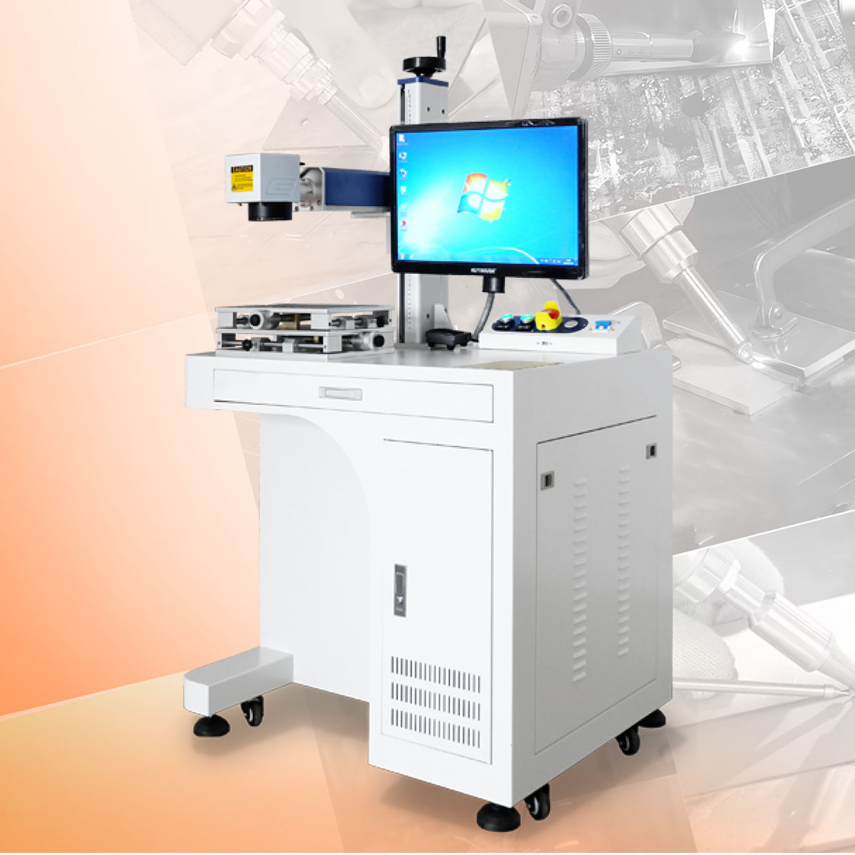 Fiber Laser Marking Machine 30W - Mesin Pemotong Laser Grafir 3D Raycus