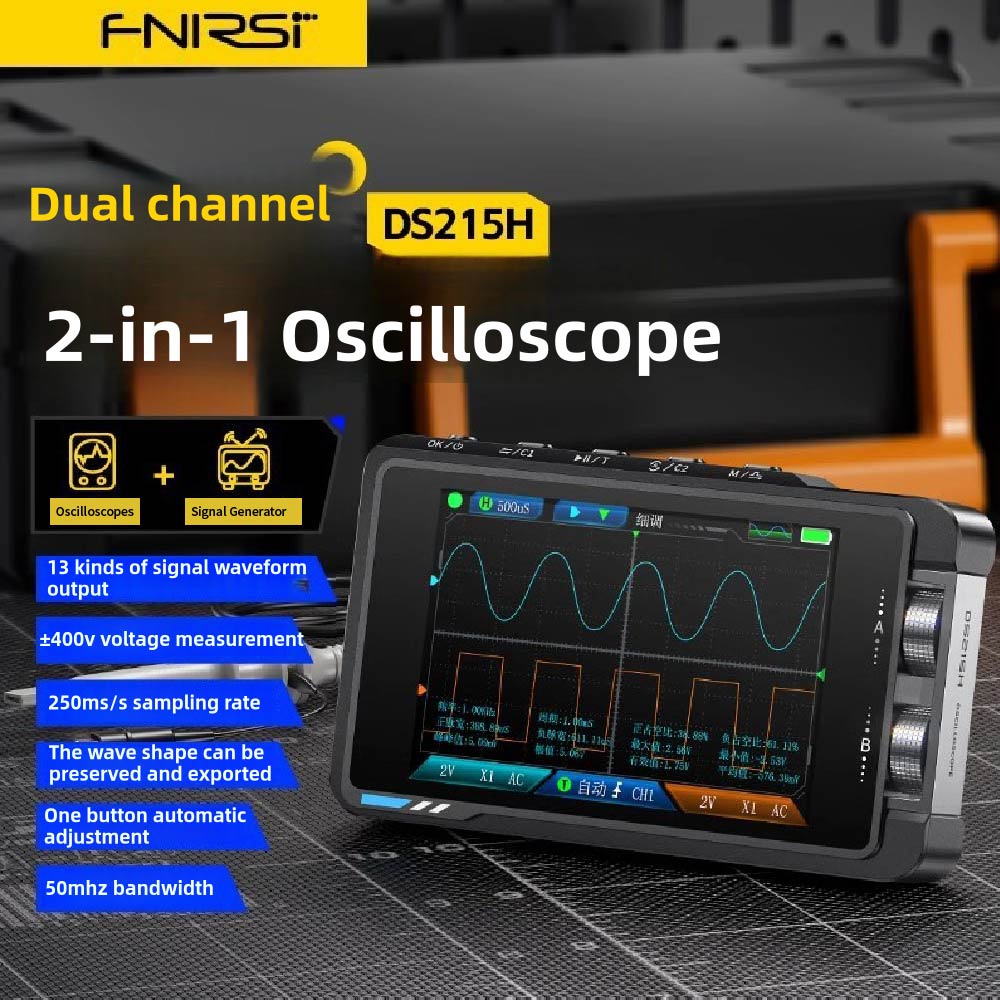 Fnirsi Digital Oscilloscope Handheld - FNIRSI DS215H Osiloskop Digital Genggam Layar