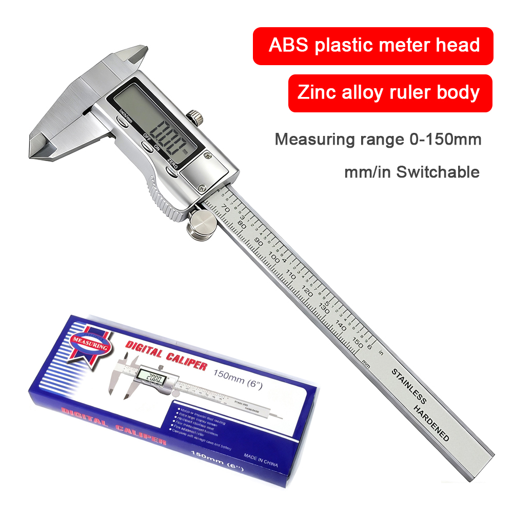 Digital Caliper 150Mm Stainless Steel - Kaliper Digital Paduan Seng 0-150mm, Kaliper