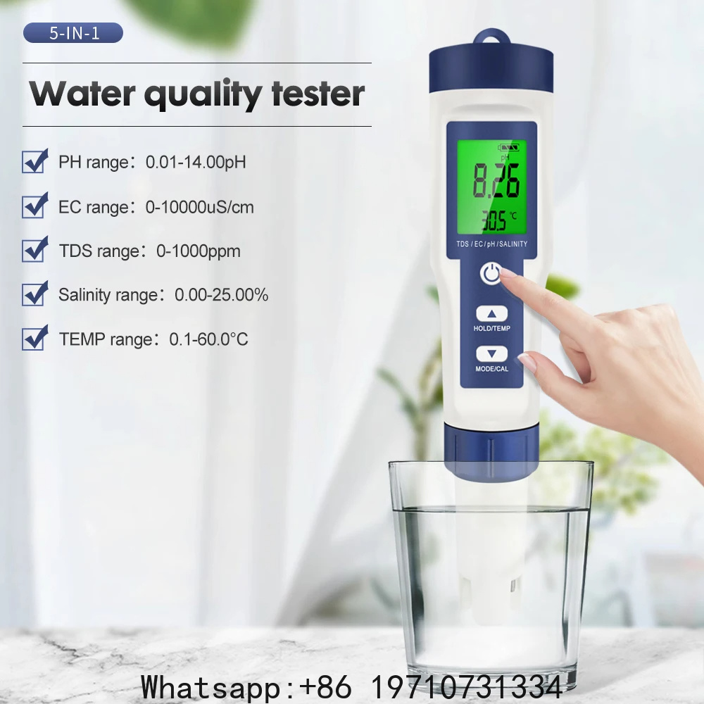 Ph Meter Digital Water Tester - 5 Dalam 1 Alat Ukur PH
