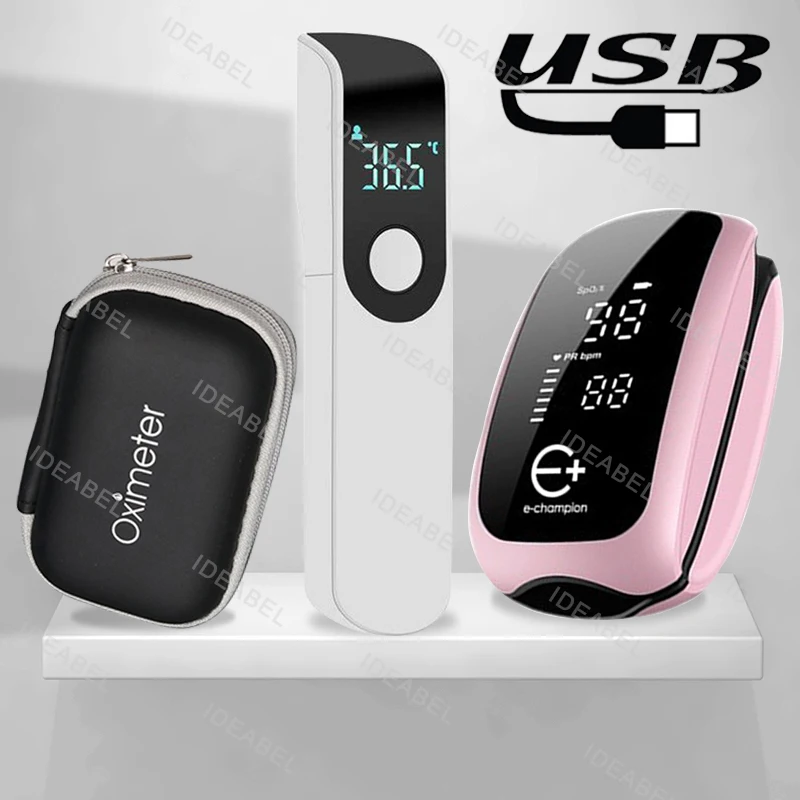 Pulse Oximeter Fingertip Rechargeable - Tali Oksimeter Medis Isi Ulang Lanyard