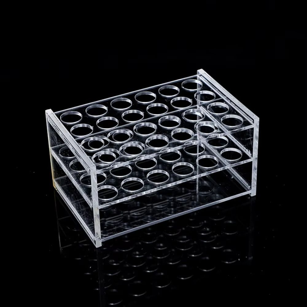 Lab Equipment - Rak Tabung Uji Akrilik Baru Transparan