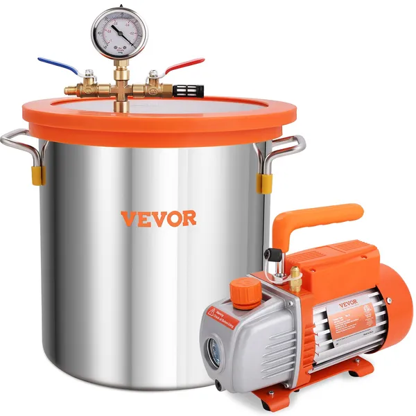 Vacuum Chamber Kit With Pump - Kit Vakum VEVOR 5 Galon dan