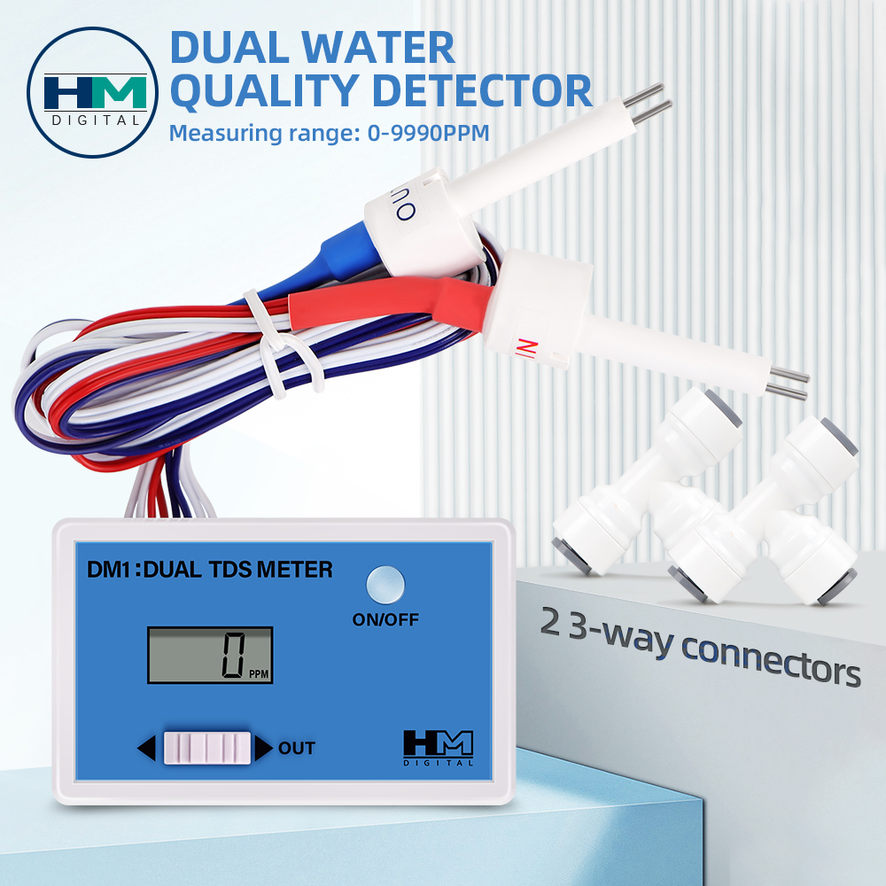 Ph Meter Digital Water Tester - DM1 penguji kualitas air TDS ganda,