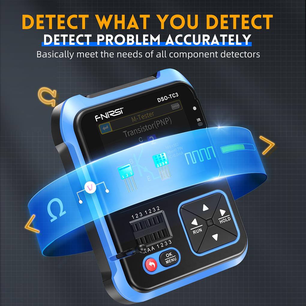 Fnirsi Digital Oscilloscope Handheld - FNIRSI DSO-TC3, 3in1 osiloskop Digital genggam