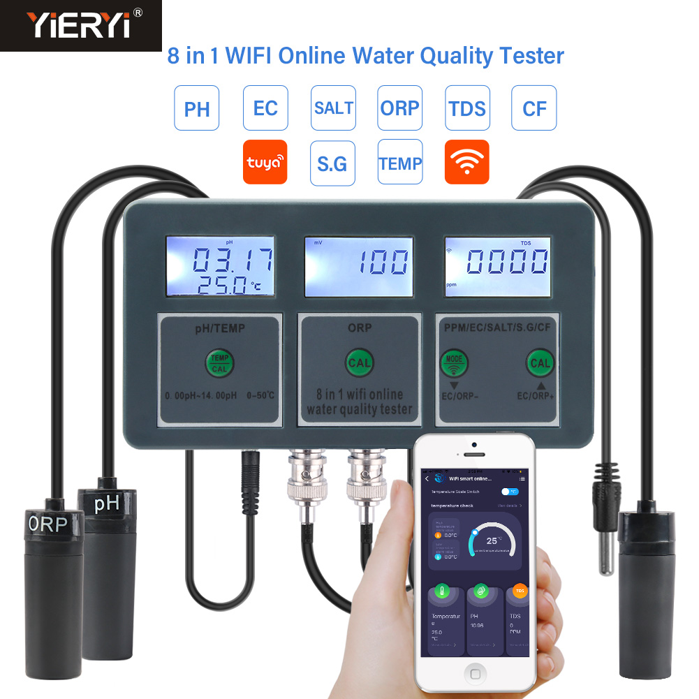 WiFi Tuya Smart PH Meter Data  - Ph Meter Digital Water Tester ulasan dan harga