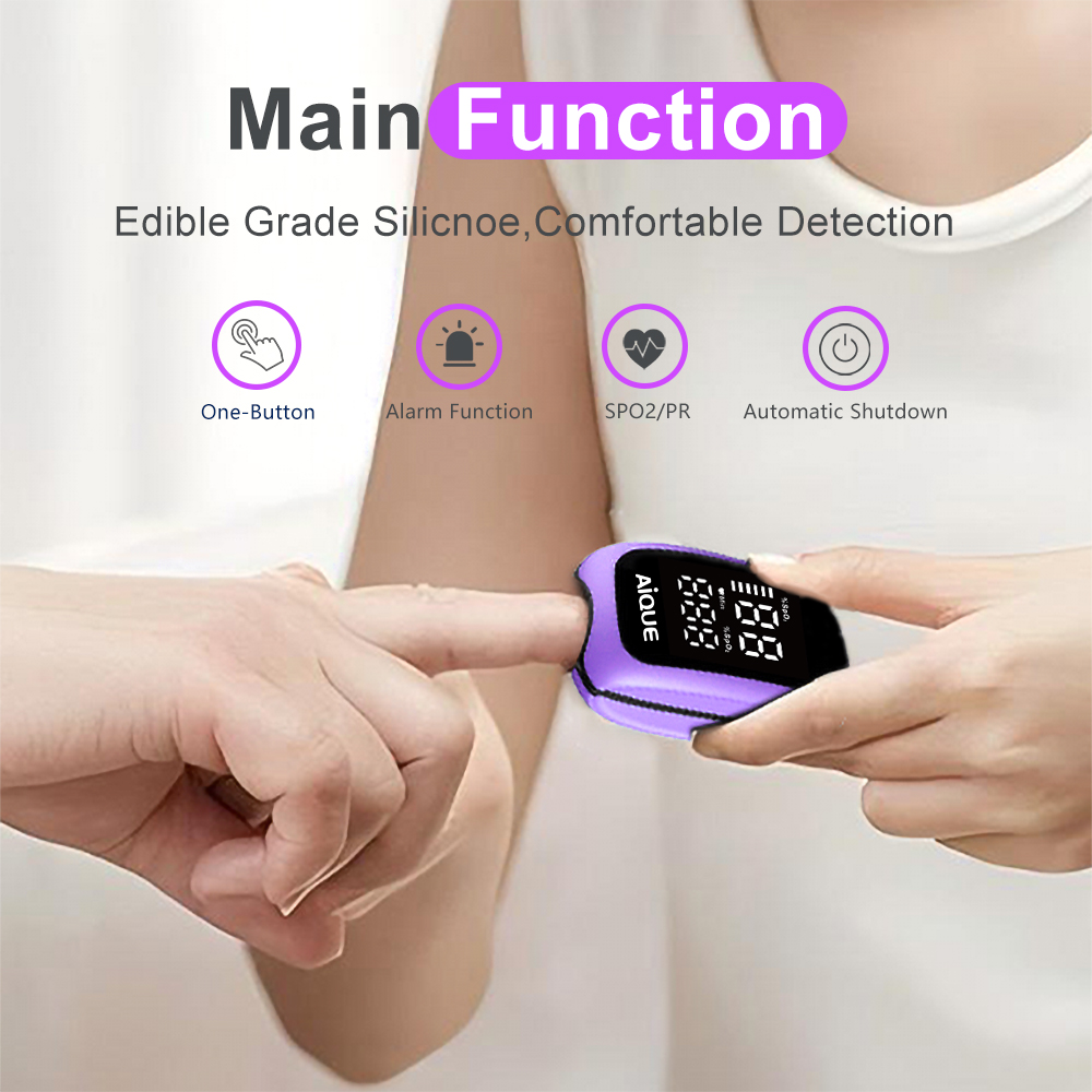AiQUE Ungu Oksimeter Isi Ulang - Pulse Oximeter Fingertip Rechargeable ulasan dan harga