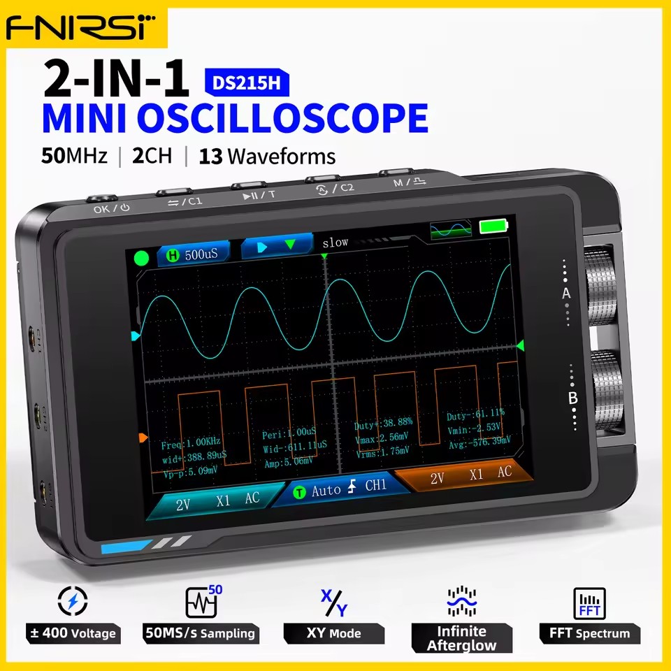 FNIRSI DS215H Osiloskop Digita - Fnirsi Digital Oscilloscope Handheld ulasan dan harga