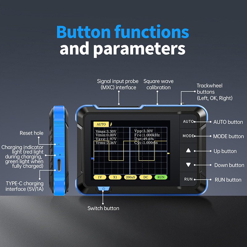 FNIRSI DSO152 osiloskop Digita - Fnirsi Digital Oscilloscope Handheld ulasan dan harga