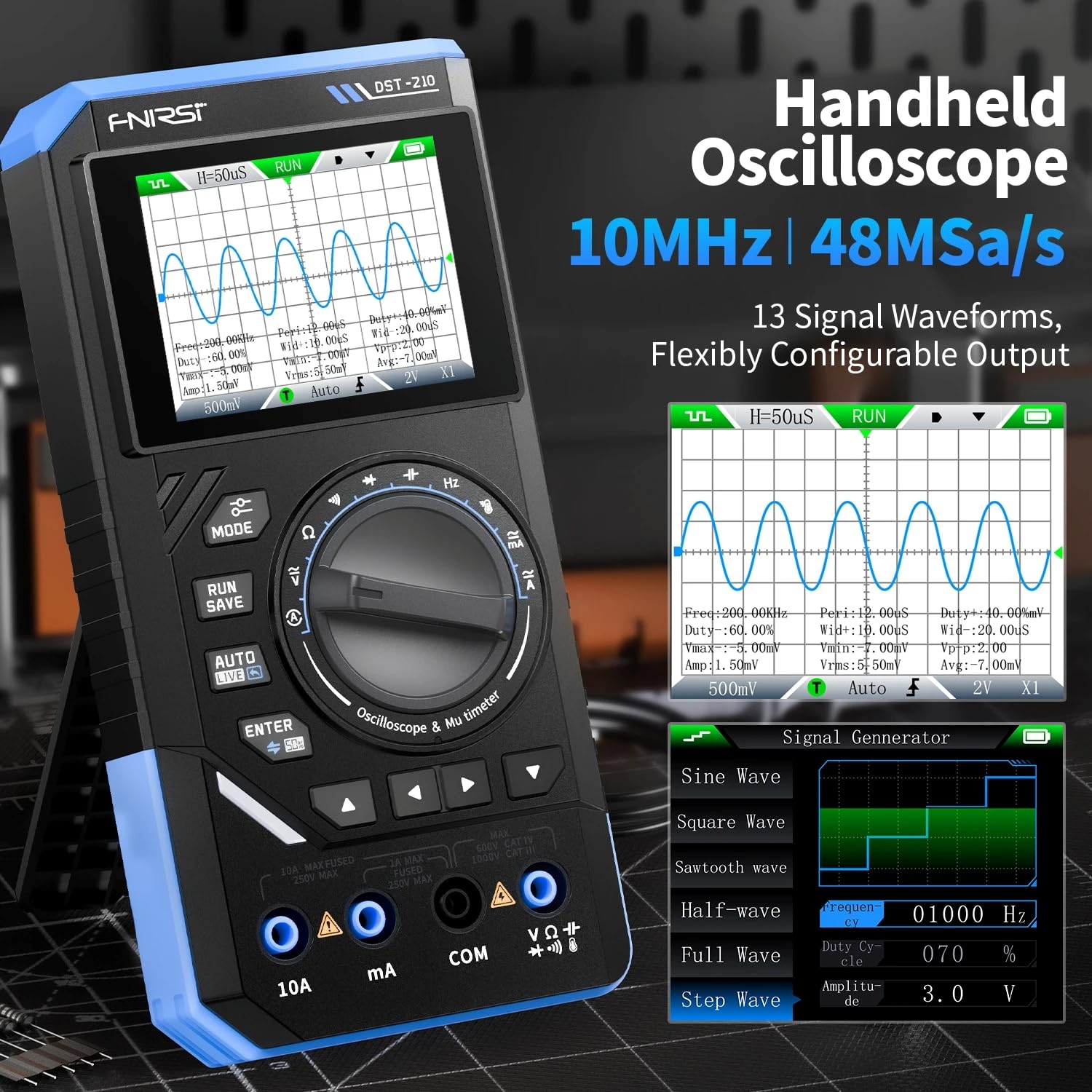 FNIRSI DST-210 Osiloskop Gengg - Fnirsi Digital Oscilloscope Handheld ulasan dan harga
