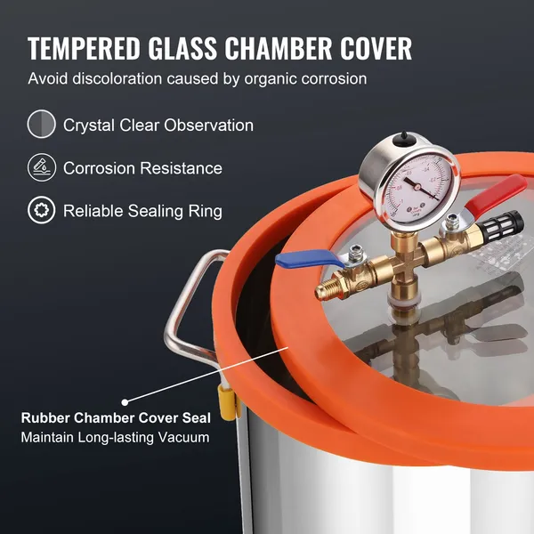 Kit Vakum VEVOR 5 Galon dan Po - Vacuum Chamber Kit With Pump ulasan dan harga