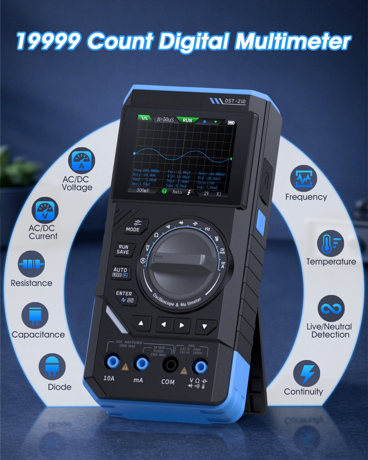 FNIRSI DST-210 Osiloskop Gengg - Fnirsi Digital Oscilloscope Handheld ulasan dan harga