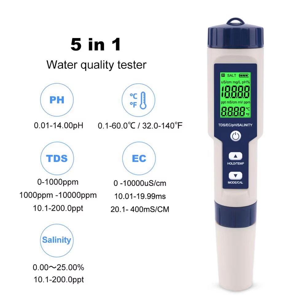 5 in 1 Alat Ukur Digital PH TD - Ph Meter Digital Water Tester ulasan dan harga
