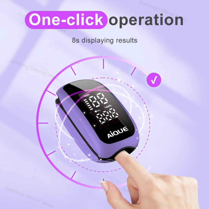 AiQUE Ungu Oksimeter Isi Ulang - Pulse Oximeter Fingertip Rechargeable ulasan dan harga