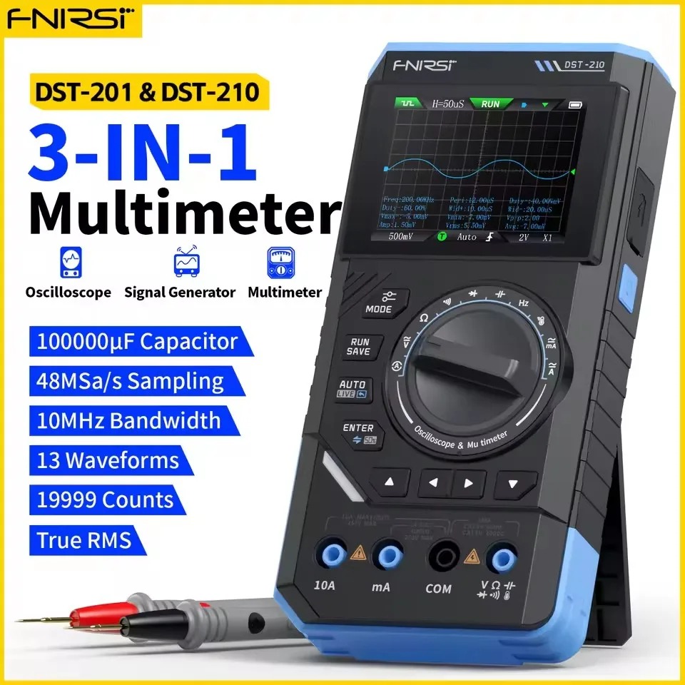 DST210 Multimeter Digital 3-in - Fnirsi Digital Oscilloscope Handheld ulasan dan harga