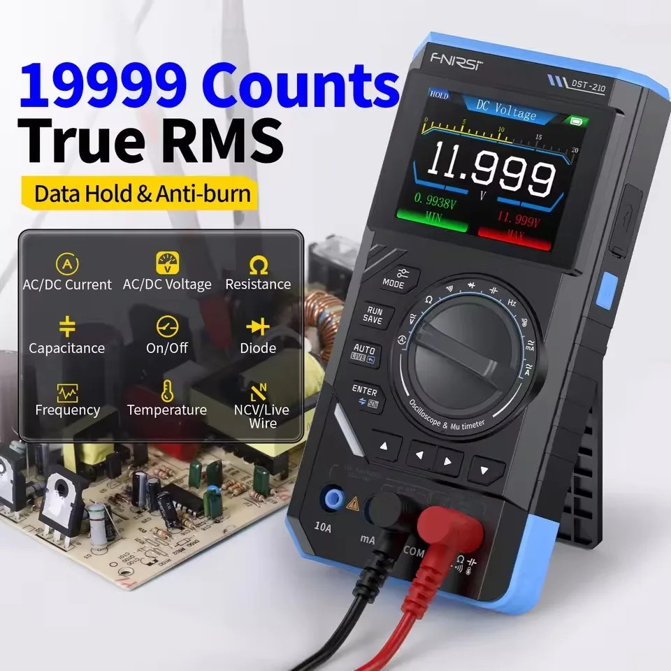 DST210 Multimeter Digital 3-in - Fnirsi Digital Oscilloscope Handheld ulasan dan harga